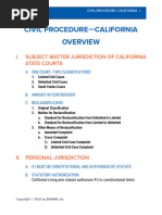 CA Civ Pro Overview