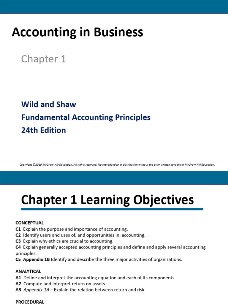 Accounting in Business: Wild and Shaw Fundamental Accounting Principles ...