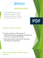 Facility Location Decision