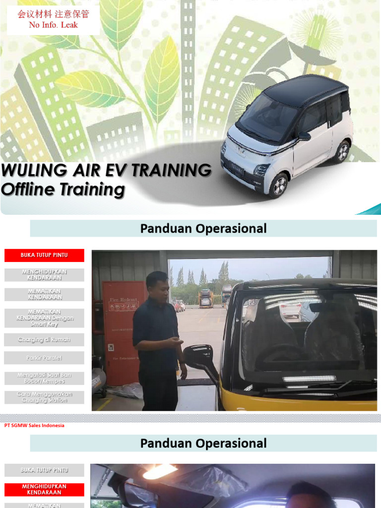 Panduan Operasional Wuling Air EV | PDF