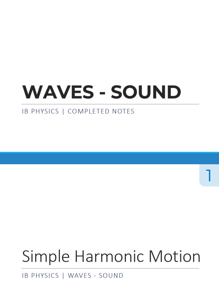 Waves Completed Notes Part 1 | PDF | Waves | Sound