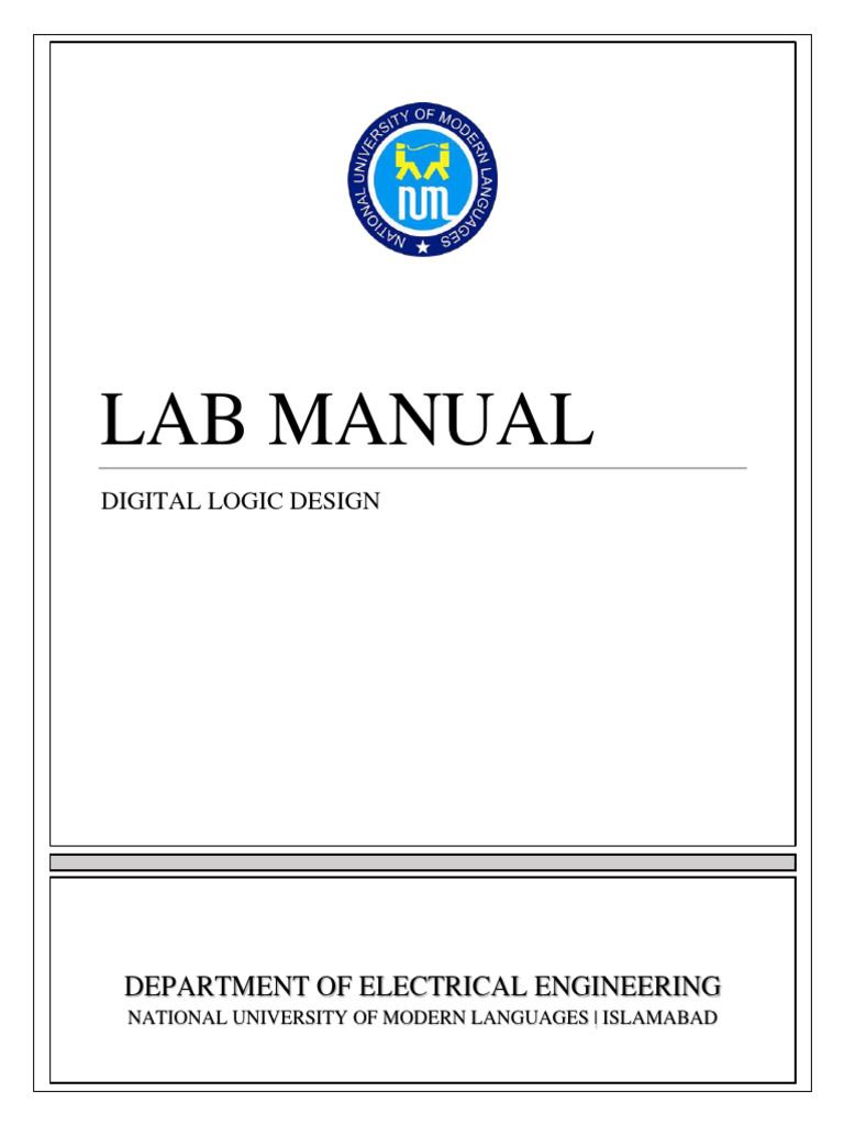 Digital Logic Design Lab Manual 2021 PDF Logic Gate Hardware