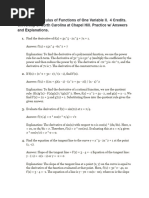 MATH 232. Calculus of Functions of One Variable II. 4 Credits. University of North Carolina at Chapel Hill. Practice W - Answers and Explanations.