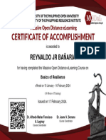 Certificate For Basics of Resilience (January 2024) - CA 49105