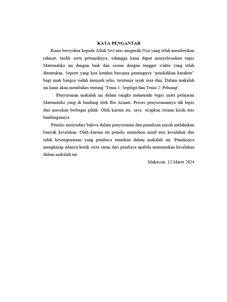Dokumen Makalah (Kata Pengantar Dan Dafta Isi) | PDF | Karier ...