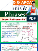Idioms and Phrase New Pattern