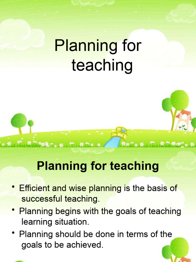 Planning For Teaching Pdf Lesson Plan Learning