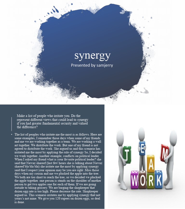 Exploring Synergy Through Irritation | PDF