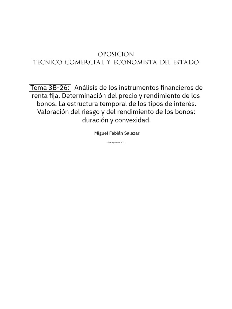 Analisis de Los Instrumentos Financieros de Renta Fija | PDF | Renta ...