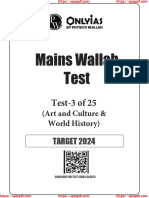 PW Only IAS Mains 2024 Test 3 With Solution