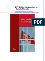 A Brief Introduction To Law in Canada Full Chapter