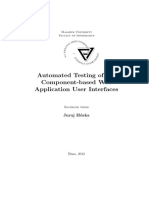 Automated Testing of The Component-Based Web Application User Interfaces