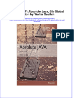 Absolute Java 6Th Global Edition by Walter Savitch Full Chapter