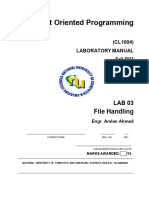 OOP Lab 903 File Handling