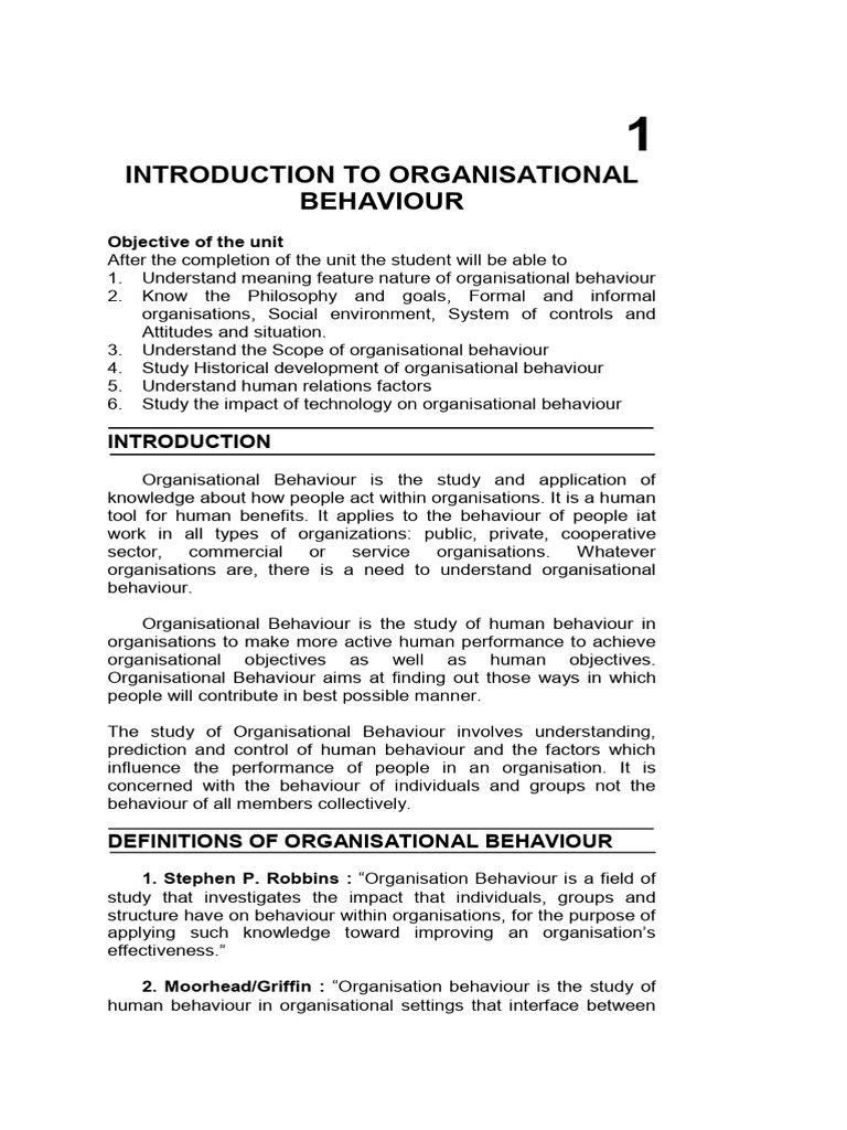 Understanding Organisational Behaviour | PDF | Organizational Behavior ...