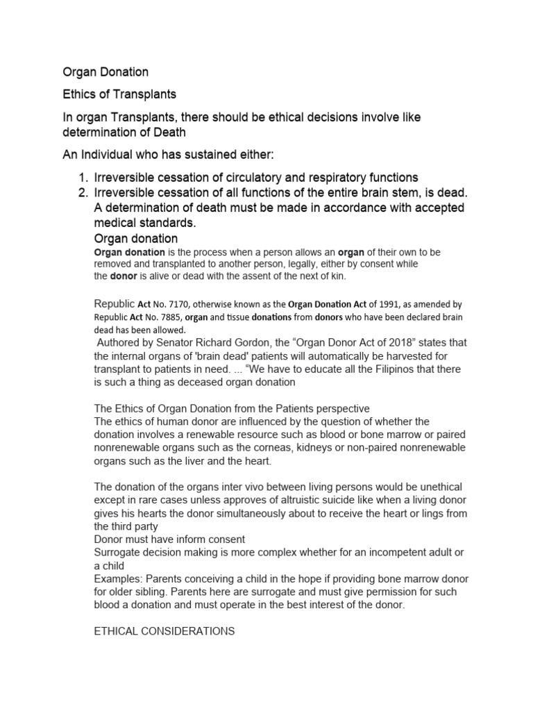 Organ Donation Module Pdf Organ Donation Organ Transplantation