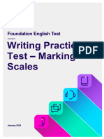 Foundation English Test - Practice Test Answer Key Writing