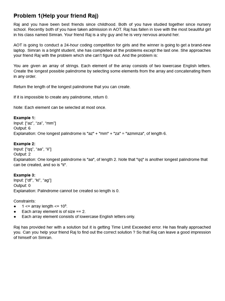 Problems With Solution | PDF