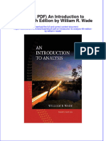 An Introduction To Analysis 4Th Edition by William R Wade Full Chapter