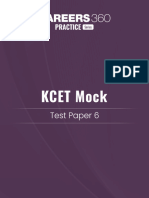 KCET Mock Test Paper 6