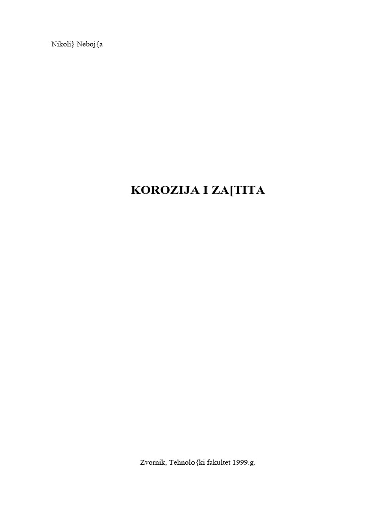 Korozija 01 | PDF