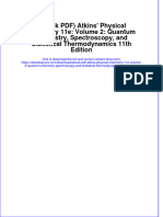 Atkins Physical Chemistry 11E Volume 2 Quantum Chemistry Spectroscopy and Statistical Thermodynamics 11Th Edition Full Chapter