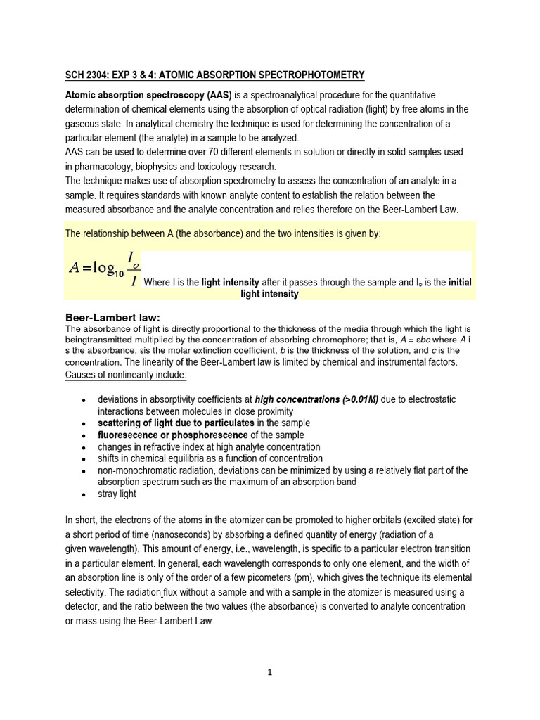 Absorption Spectroscopy: Practical Aspects – IBMR