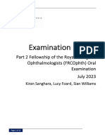 FRCOphth Part 2 Oral July 2023 Final