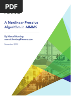 Nonlinear Presolve Algorithm in AIMMS