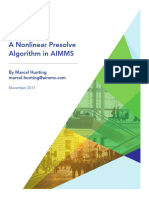 Nonlinear Presolve Algorithm in AIMMS