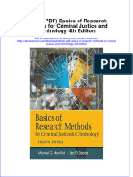 Basics of Research Methods For Criminal Justice and Criminology 4Th Edition Full Chapter