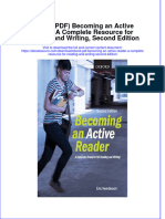 Becoming An Active Reader A Complete Resource For Reading and Writing Second Edition Full Chapter