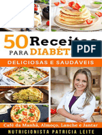 Resumo 50 Receitas Diabeticos Deliciosas Saudaveis Cafe Manha Almoco Lanche Jantar Diabetes Livro 1 b1cc