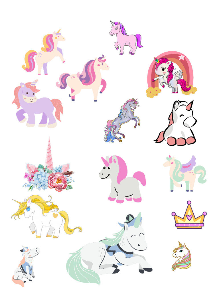 Unicornios para Recortar | PDF