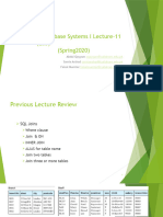 Lec11 - Lab - CSC371 - Database Systems