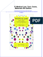 Medical Law Text Cases and Materials 5Th Edition Full Chapter