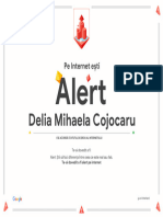 Google - Interland - Delia Mihaela Cojocaru - Certificat - de - Alertă