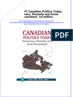 Canadian Politics Today Democracy Diversity and Good Government 1St Edition Full Chapter