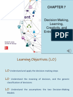 MGT230 Chapter 7 Decision Making - Updated