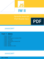 Iw Ii: Aprenda Javascript Prof. Ricardo Seco