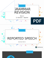 Grammar Points Revision Grade 10ADV Term 2