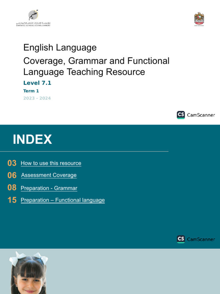 Level 7 1 Assessment Coverage Grammar and FL Teaching Resource Term ...