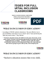 Strategies For Full and Partial Inclusion in Classrooms