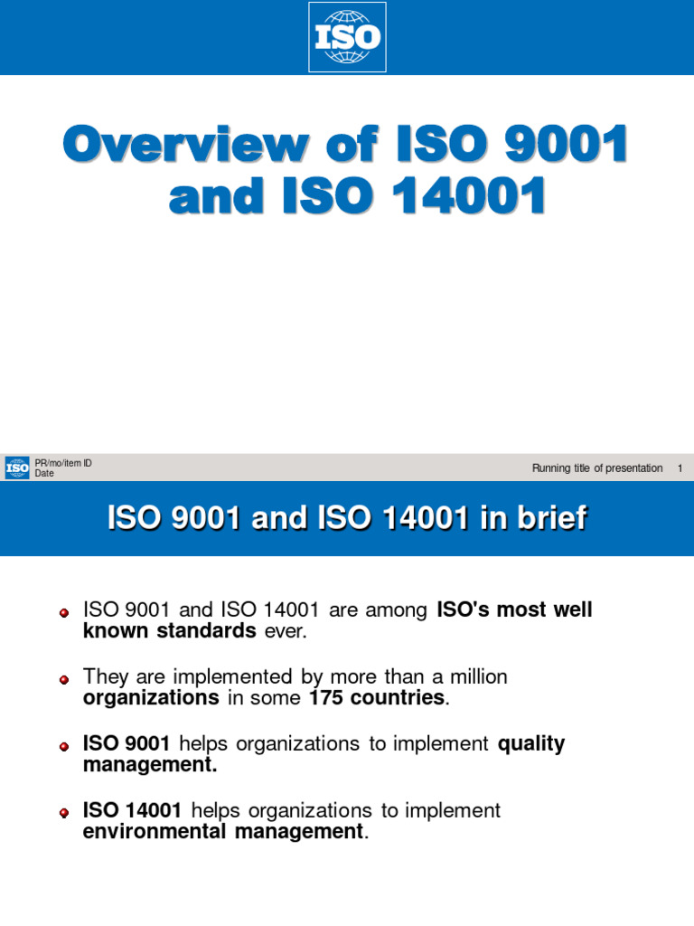 ISO 9001 & 14001 Overview & Benefits | PDF | Iso 9000 | Quality Management