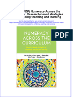 Numeracy Across The Curriculum Research Based Strategies For Enhancing Teaching and Learning Full Chapter