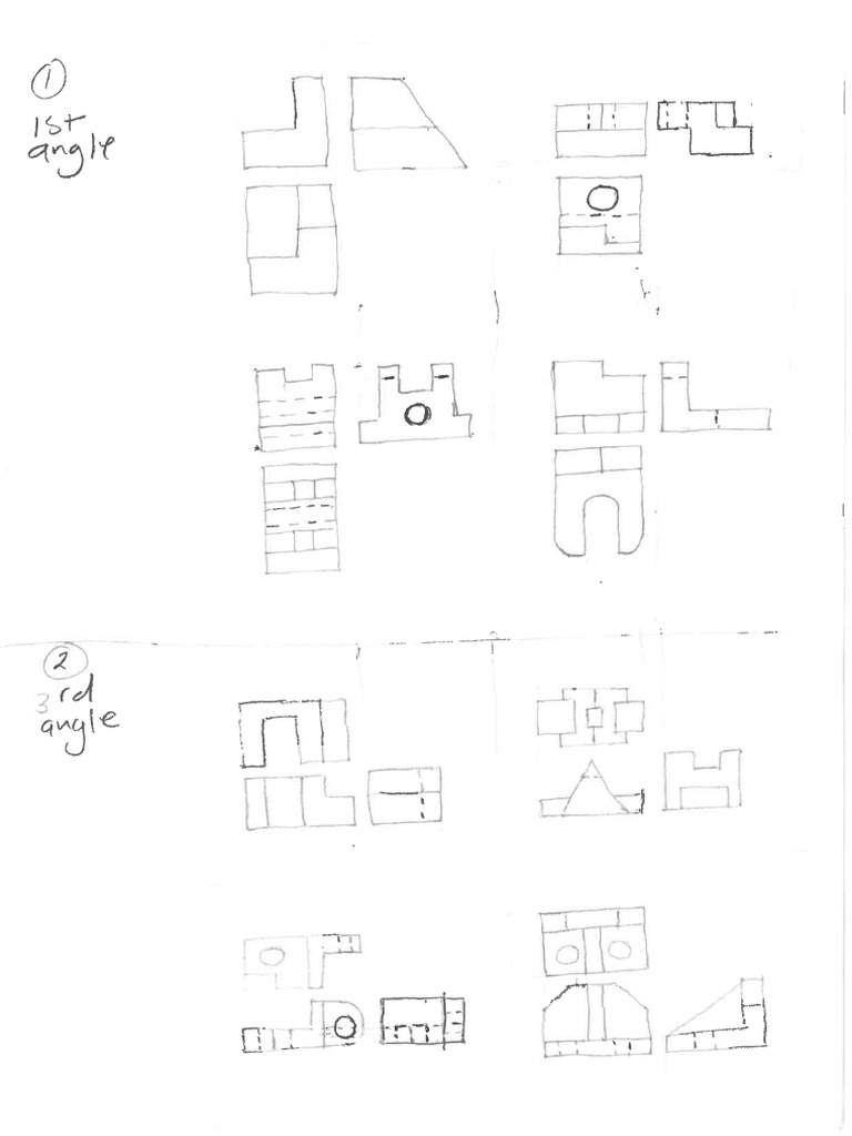 1st and 3rd angle practice solutions pdf
