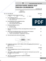 English March 2019 Marathi Medium STD 10th SSC Maharashtra Board Question Paper