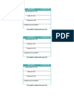 Fichas de Avaliação - Aulas Práticas