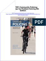 Community Policing Partnerships For Problem Solving 8Th Edition Full Chapter