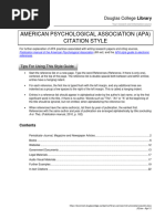 American Psychological Association (Apa) Citation Style: Tips For Using This Style Guide